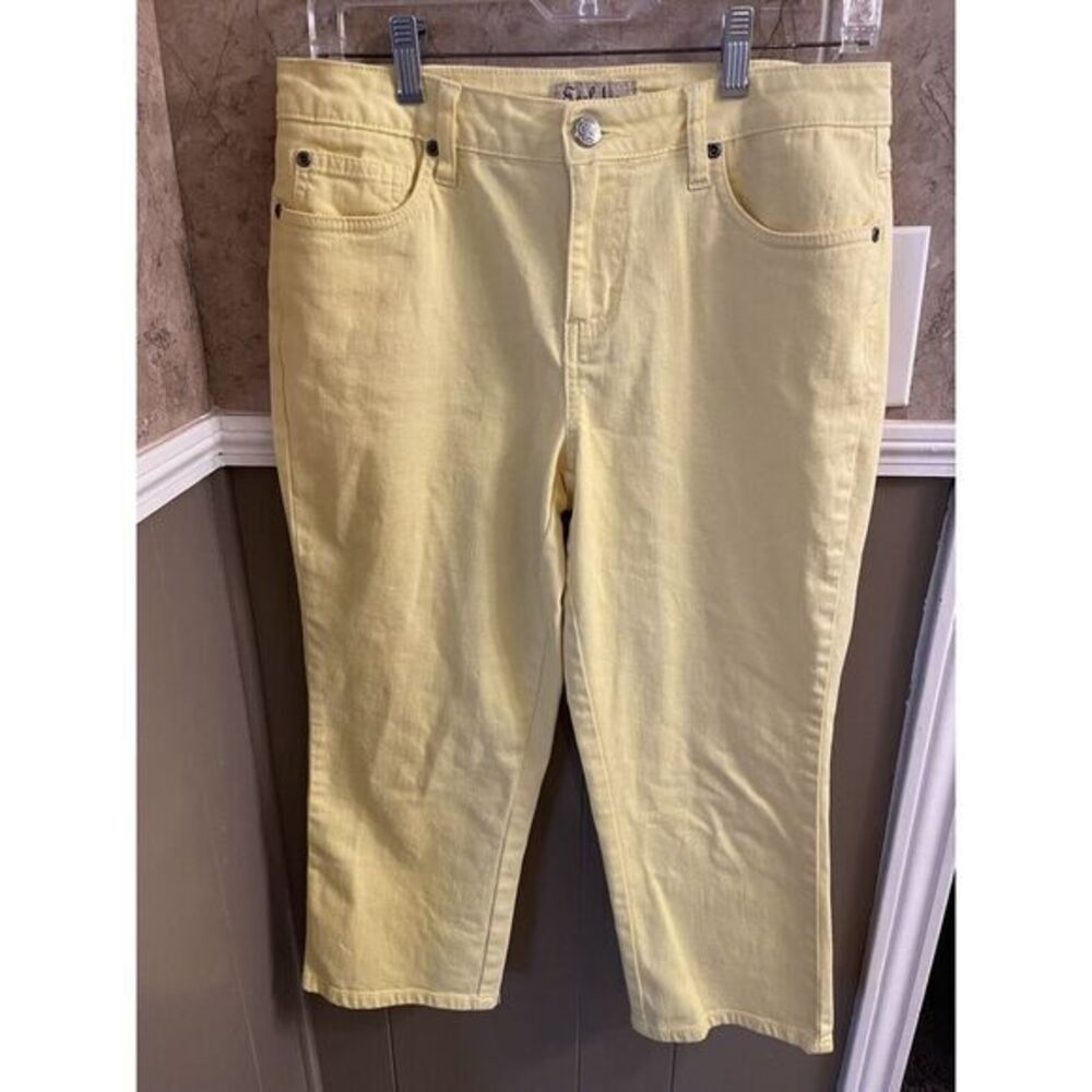 Earl Jean Yellow Crop‎ Jeans Women's Size 10